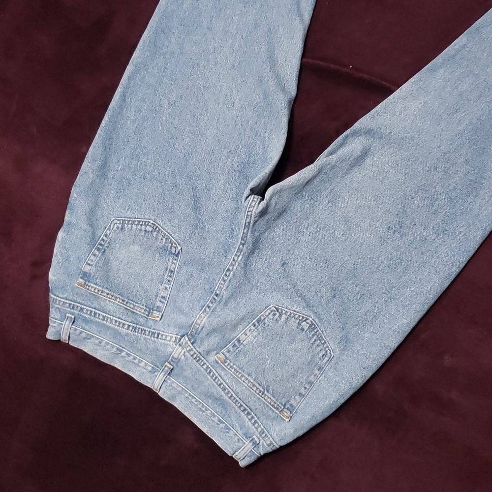 RARE!! Vintage Plus Size Chic High Waist Faded Light Wash Curvy "Mom" Jeans - Picture 3 of 11